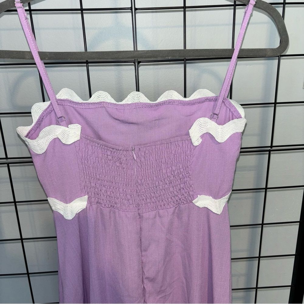 Sleeveless Lavender Maxi Dress With White Accents NWOT - Picture 5 of 13